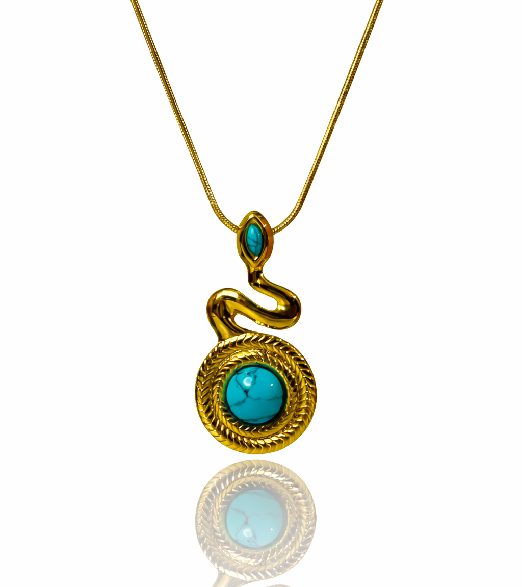 Serpentine Semi Precious Stone Necklace