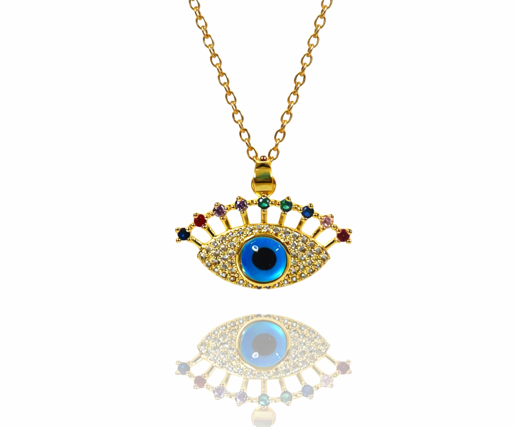 Evil Eye Zircon Studded Necklace