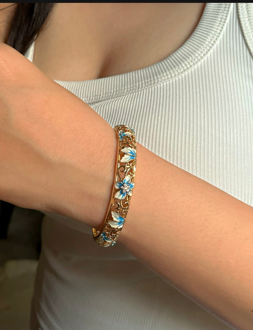 Aqua Flora Bracelet