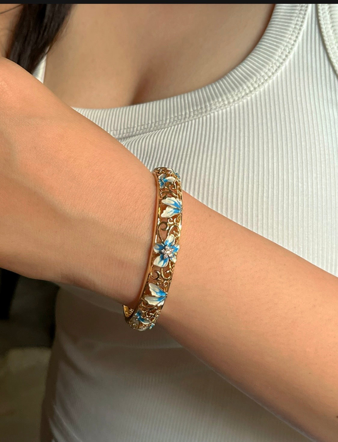 Aqua Flora Bracelet