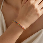 Rainbow Zirconia Tennis Bracelet
