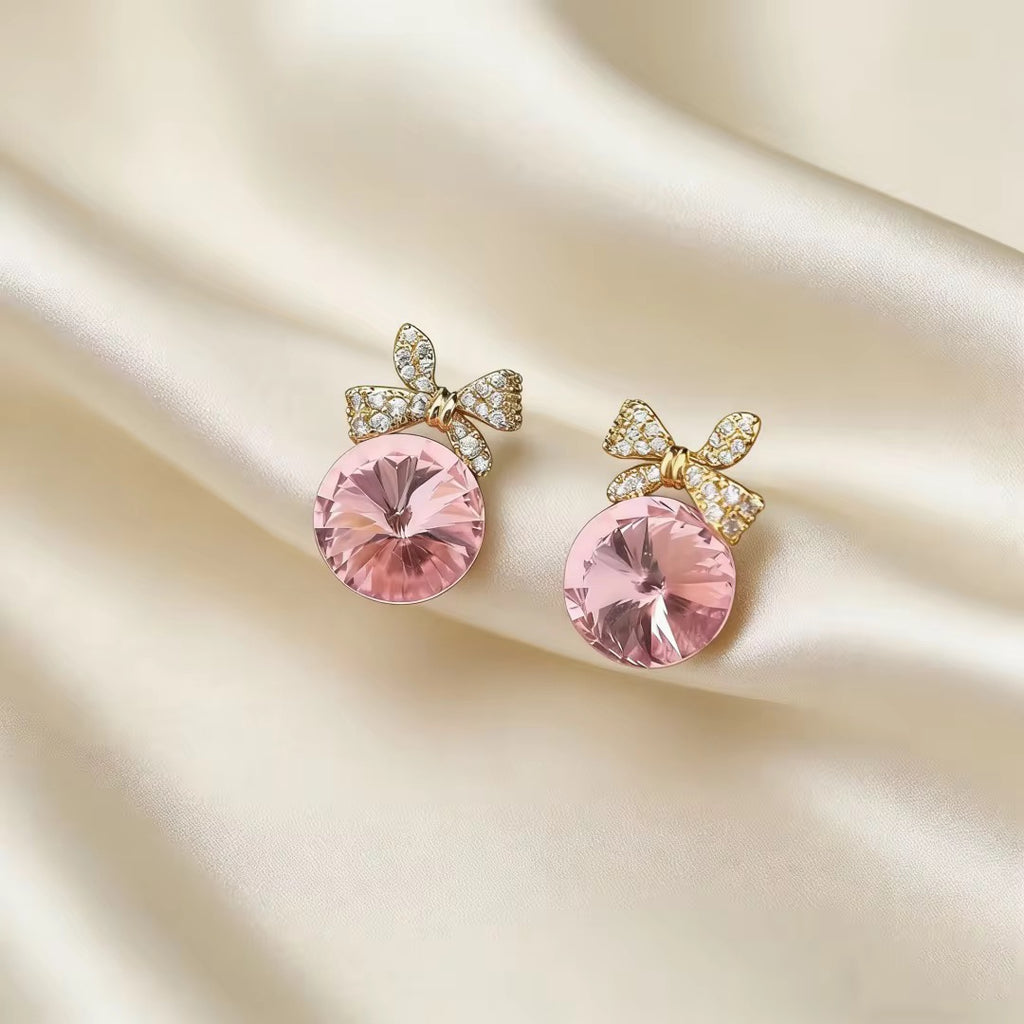 Crystal Bow Earrings