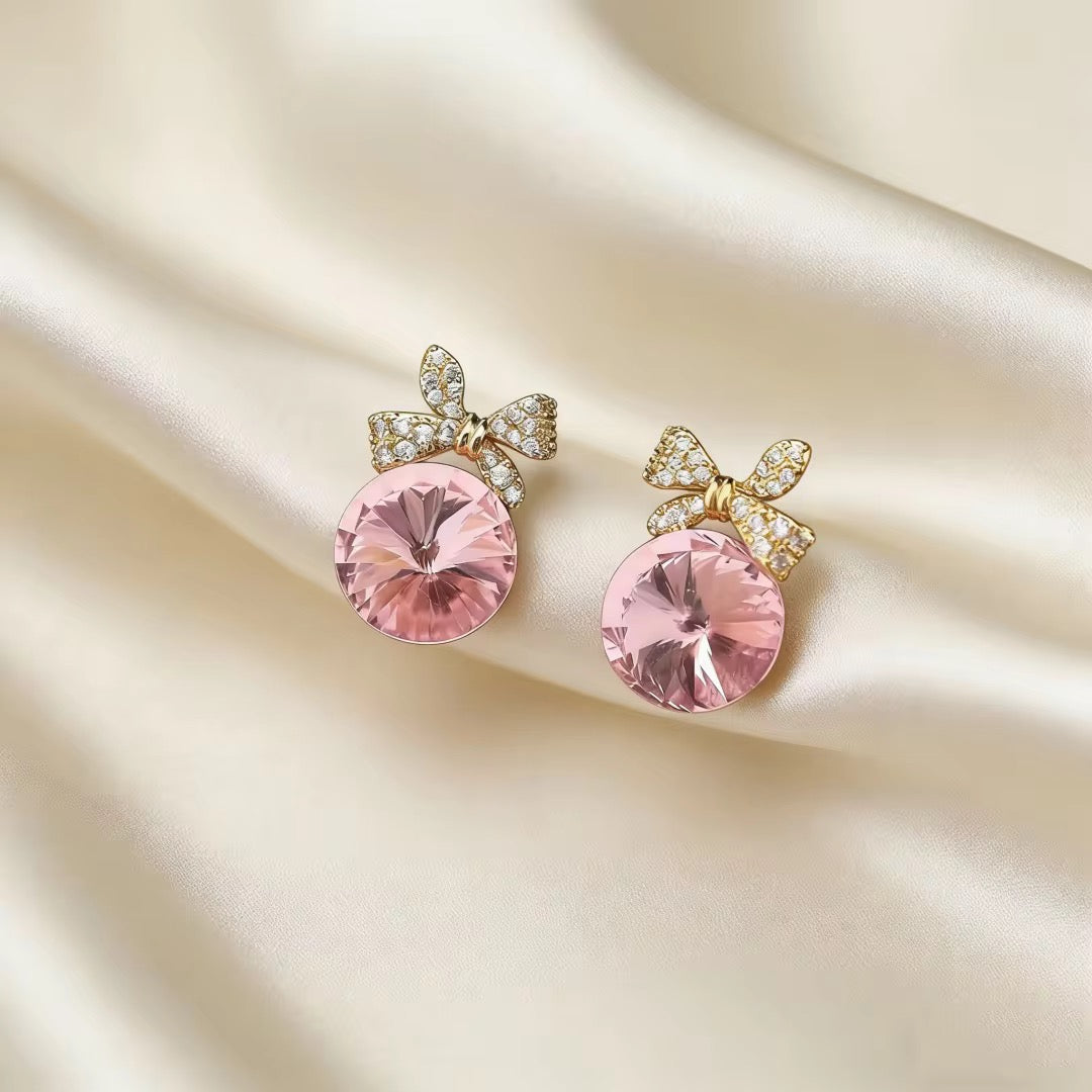 Crystal Bow Earrings