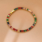 Rainbow Zirconia Tennis Bracelet