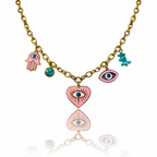 Daisy Hamza Semi Precious Stone Charm Necklace