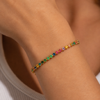 Dainty Rainbow Tennis Bracelet