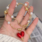 Chunky Red Heart Necklace