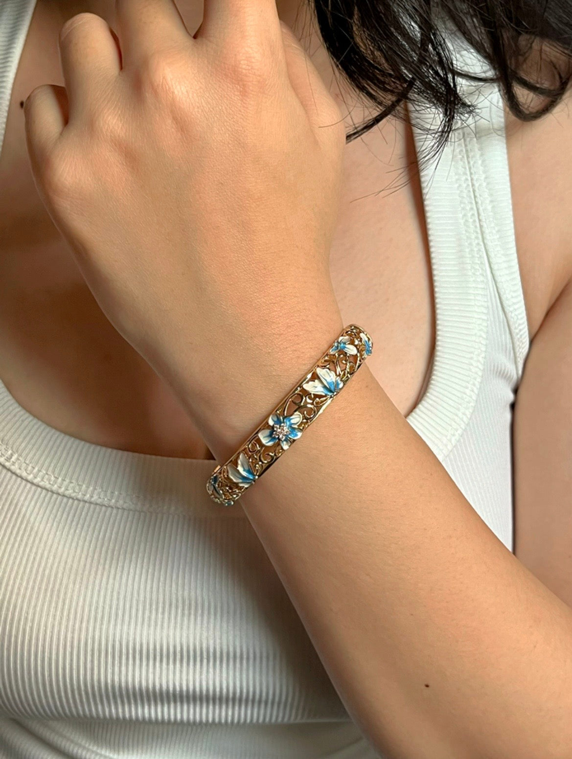 Aqua Flora Bracelet