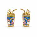 Mocktail Glass Statement Earrings