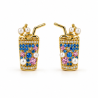 Mocktail Glass Statement Earrings