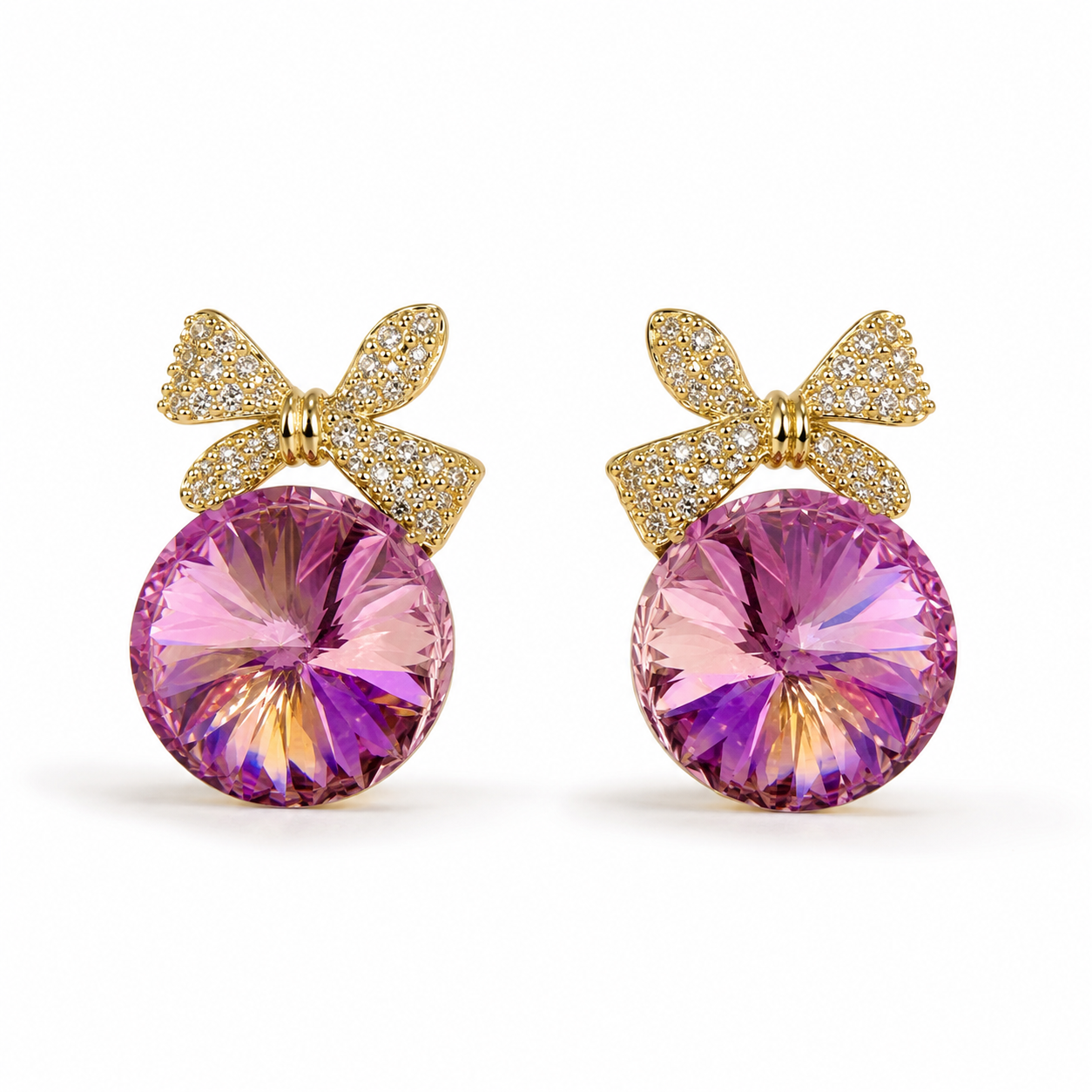 Crystal Bow Earrings