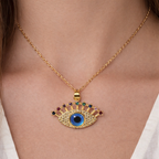 Evil Eye Zircon Studded Necklace
