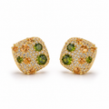 Multi-Stone Cluster Earrings