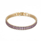 Purple Baguette Tennis Bracelet