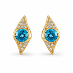 Marquise Halo Stud Earrings