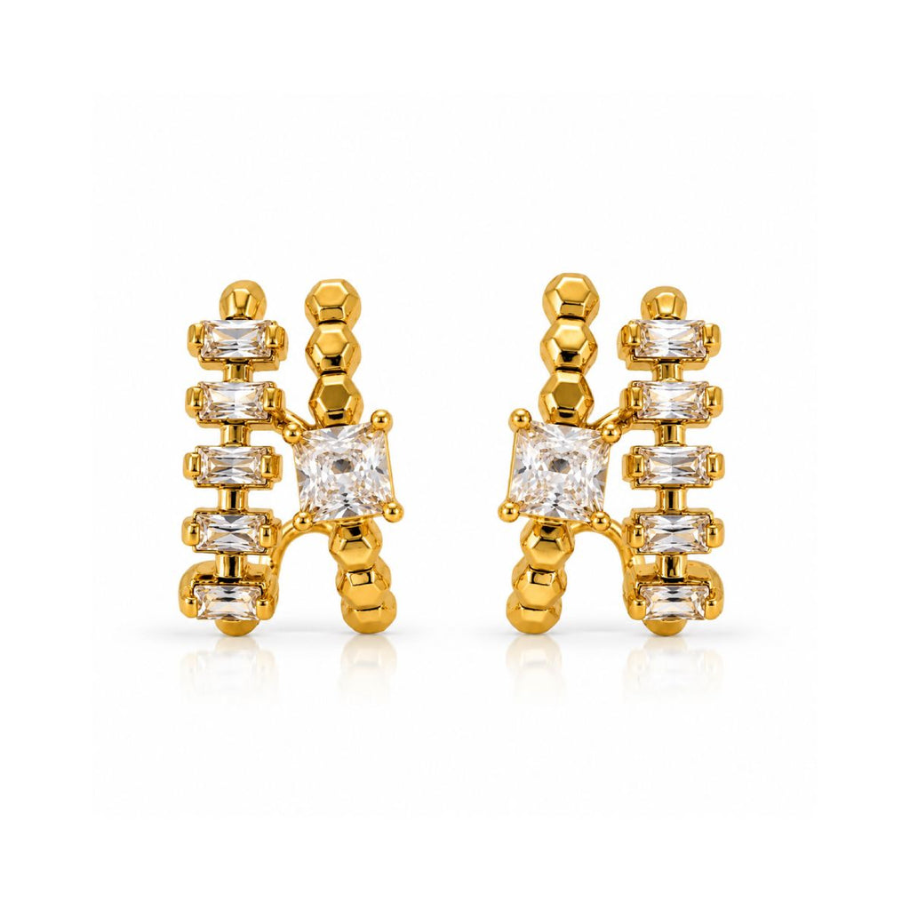 Baguette Duo Studs