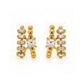 Baguette Duo Studs