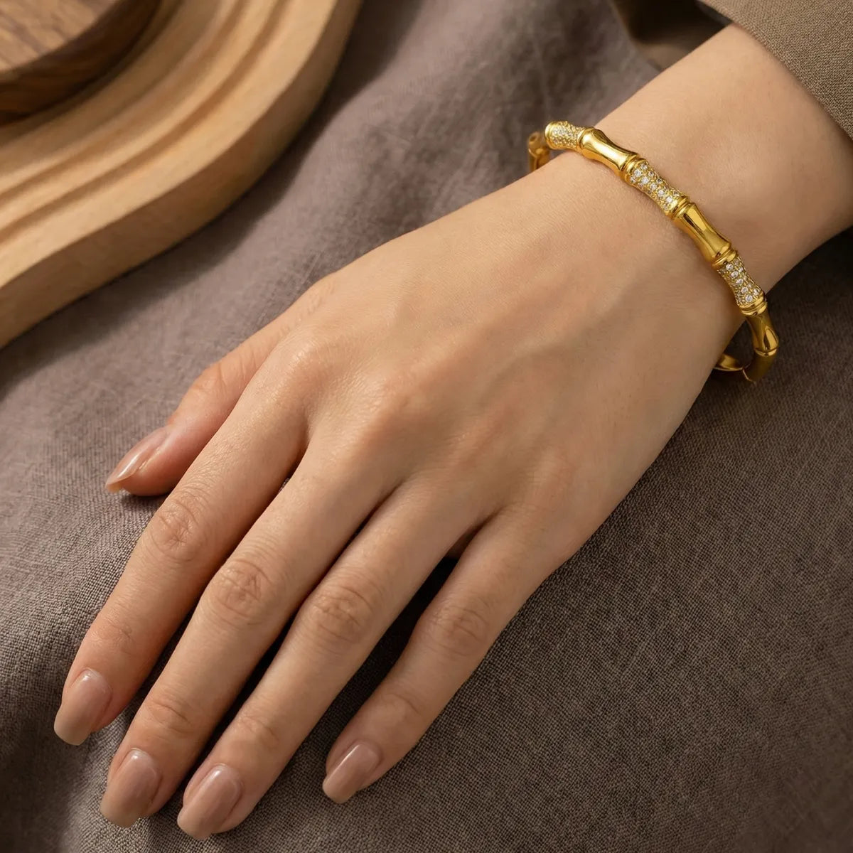 Zircon Bamboo Bracelet