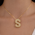 Personalized Initial Zirconia Necklace S