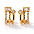 CZ Triple Hoop Earrings