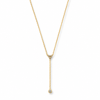 Trio Diamond Lariat Necklace