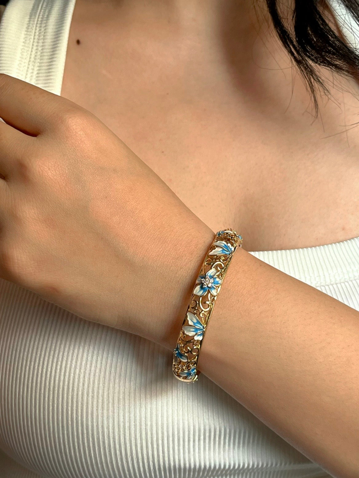 Aqua Flora Bracelet