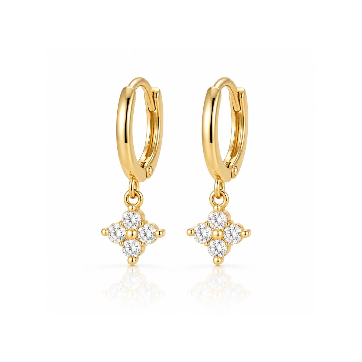 Daisy Diamond Drop Earrings