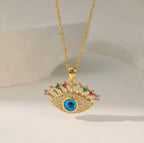 Evil Eye Zircon Studded Necklace