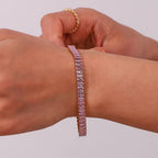 Pink Baguette Tennis Bracelet