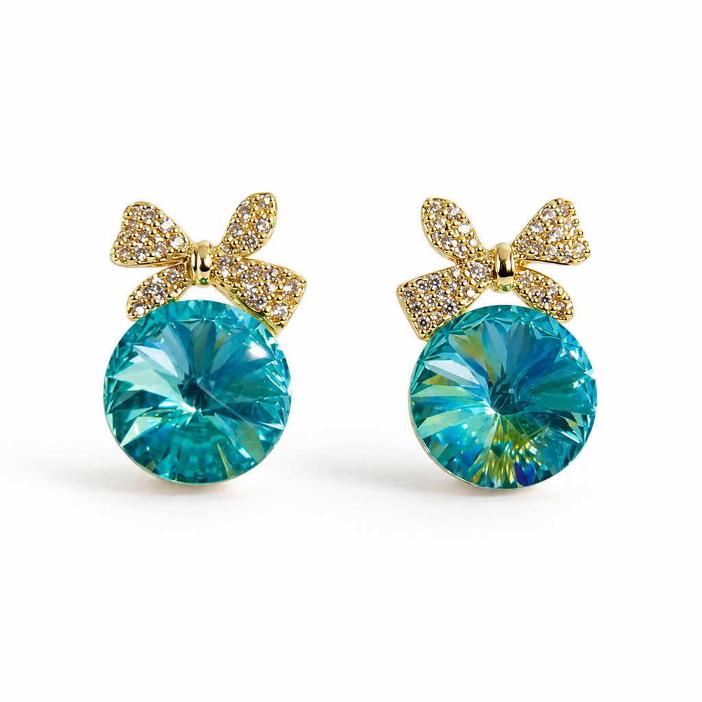 Crystal Bow Earrings