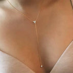 Trio Diamond Lariat Necklace