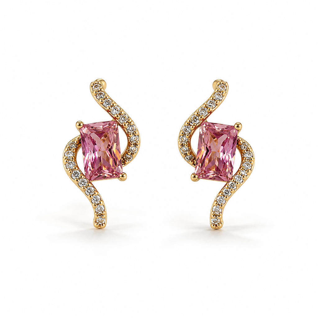 Swirl Crystal Earrings