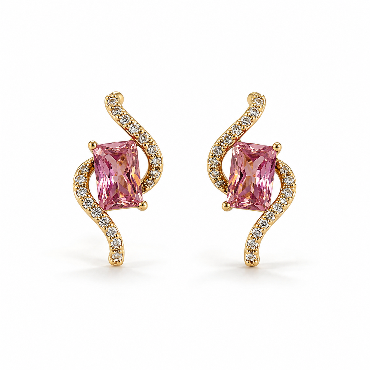 Swirl Crystal Earrings