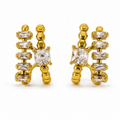 Baguette Duo Hoop Earrings