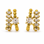 Baguette Duo Hoop Earrings