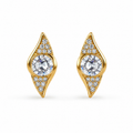 Marquise Halo Stud Earrings