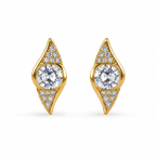 Marquise Halo Stud Earrings
