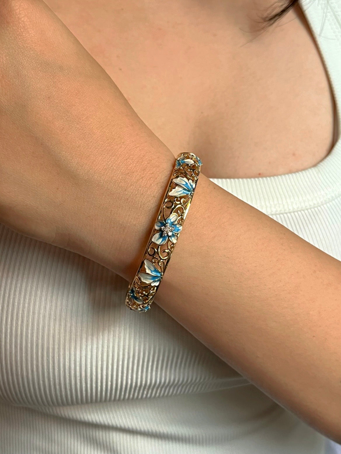 Aqua Flora Bracelet