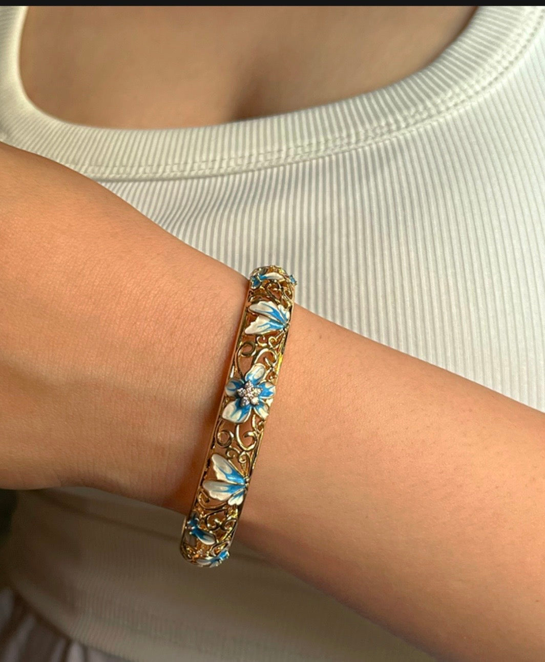 Aqua Flora Bracelet