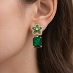 Starlit Emerald Earrings