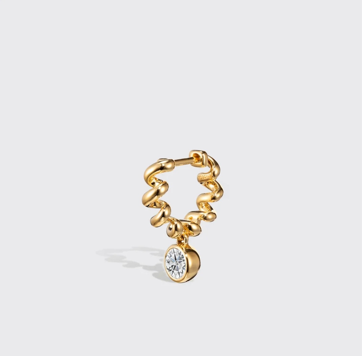 Celeste Twist Huggie Drop Earrings