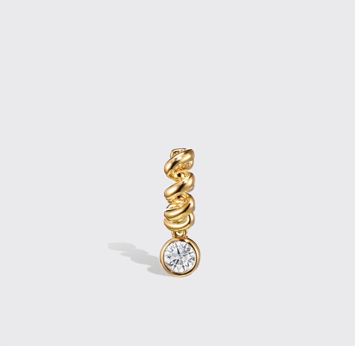 Celeste Twist Huggie Drop Earrings
