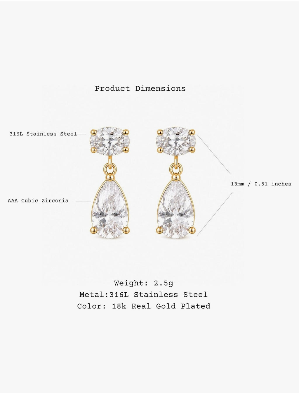 Dew Diamond Drop Earrings