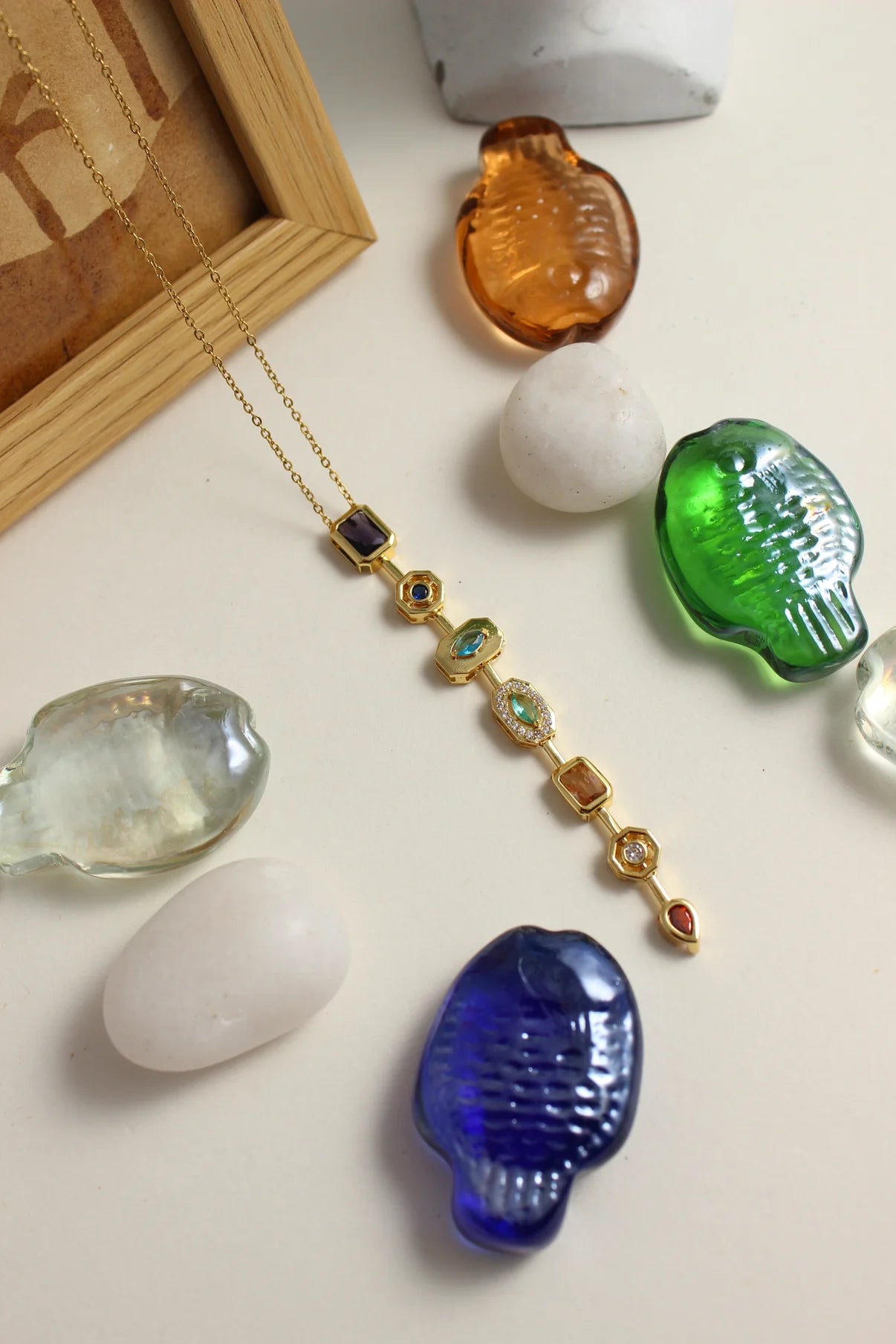 Long Y Multicolor Necklace