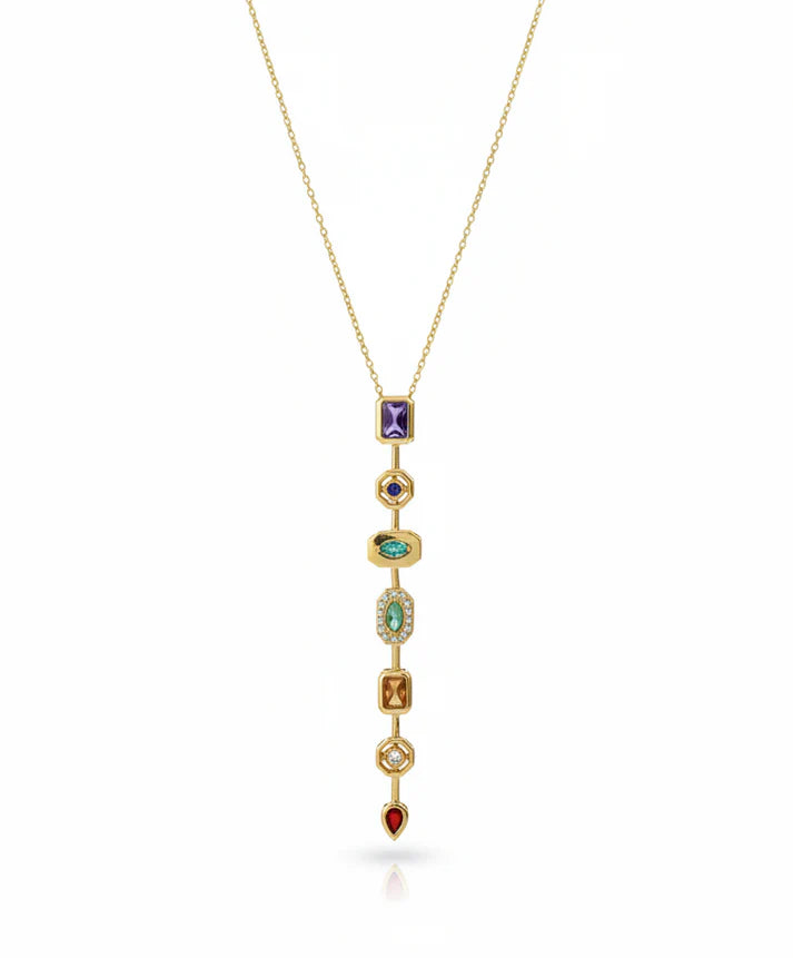 Long Y Multicolor Necklace