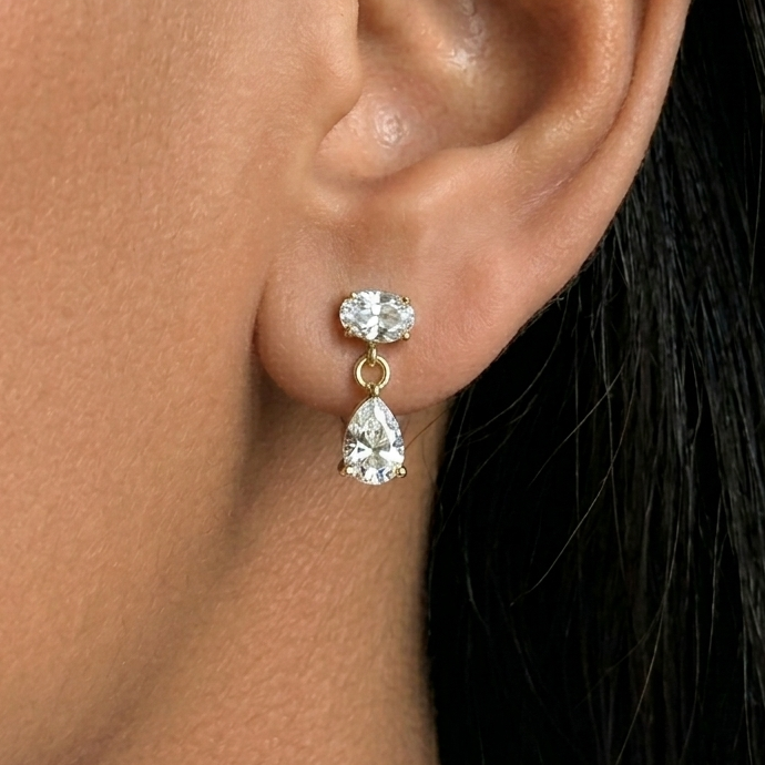 Dew Diamond Drop Earrings
