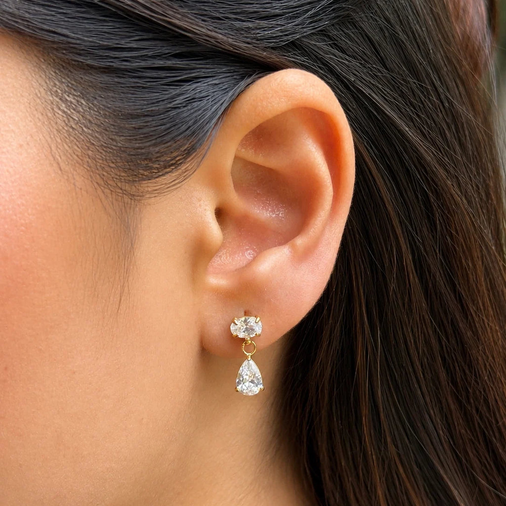 Dew Diamond Drop Earrings