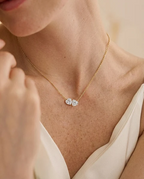 Double Heart Diamond Necklace