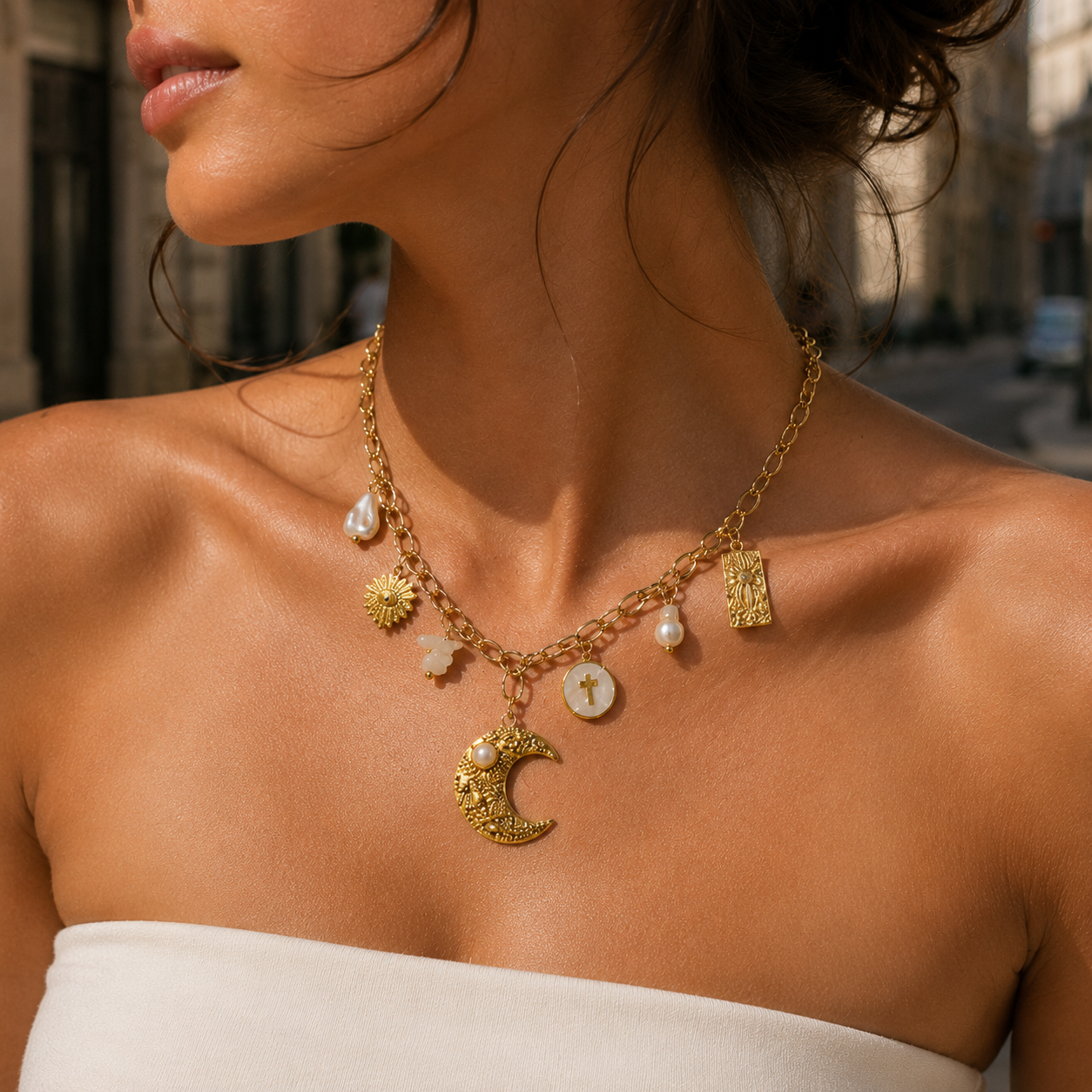 Moon Charm Necklace