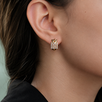 Square Cluster Huggie Earrings